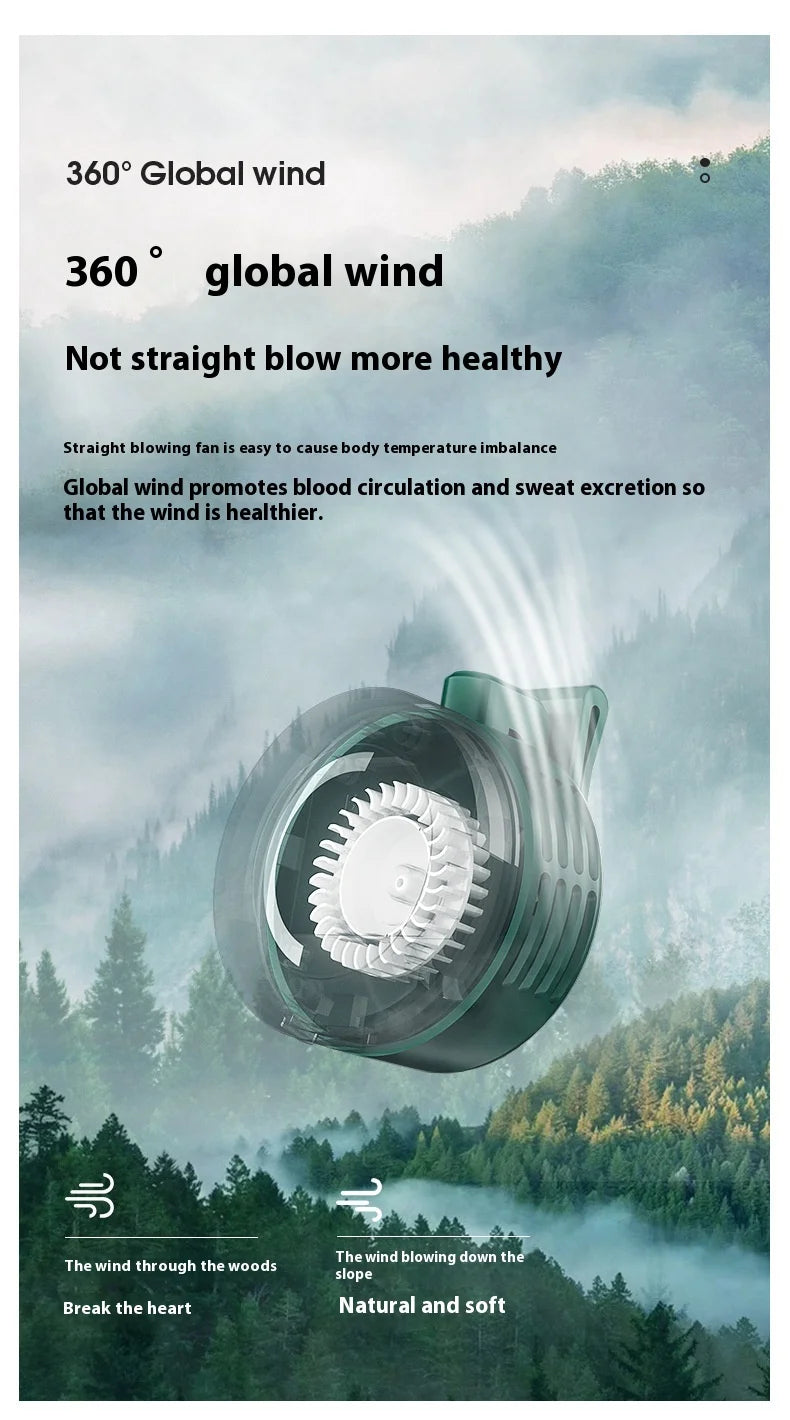 Aurevia Breeze™ | Ventilador Portátil 360° de 3 Velocidades