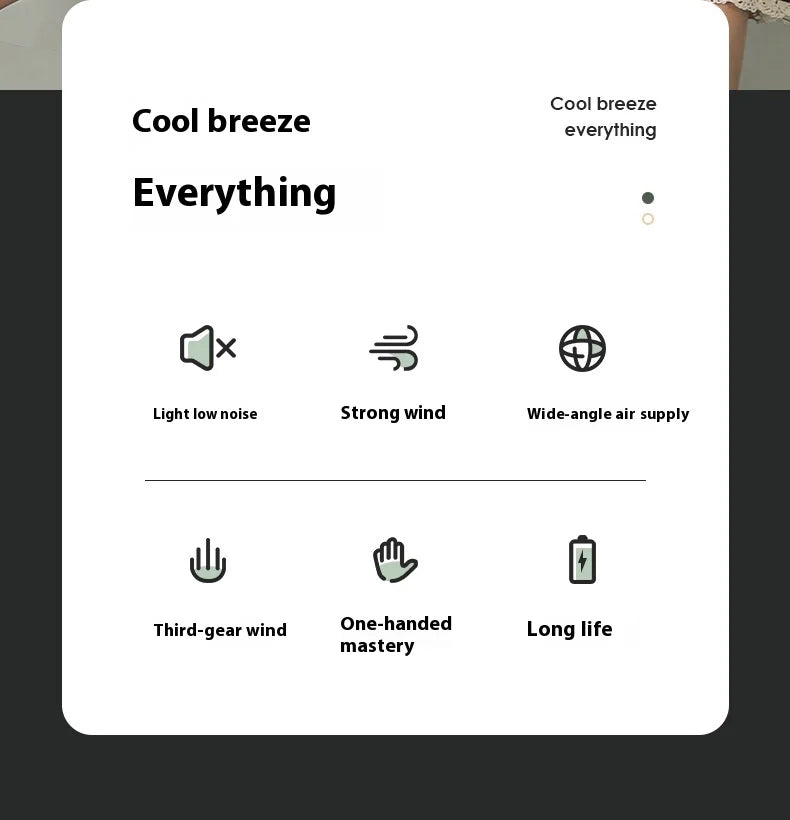 Aurevia Breeze™ | Ventilador Portátil 360° de 3 Velocidades